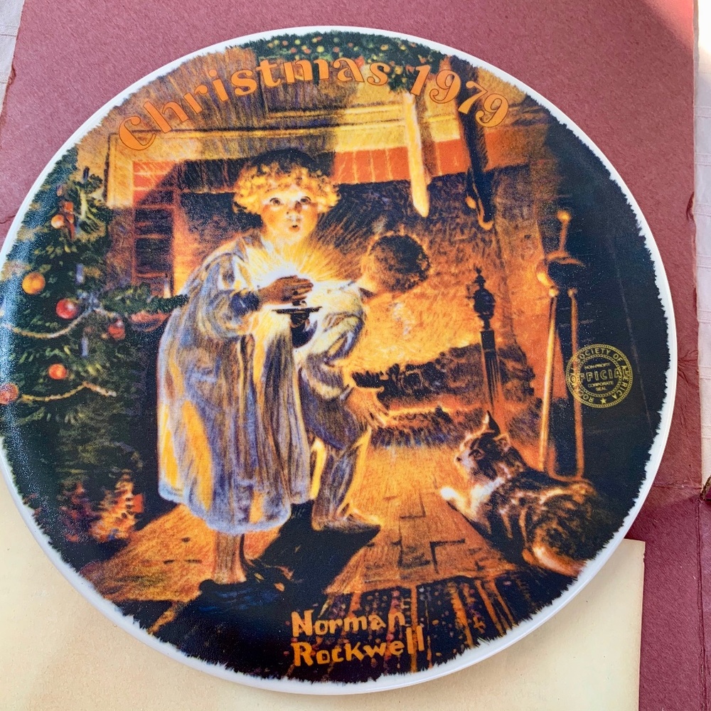 Knowles Norman Rockwell Collectors Plate Christmas